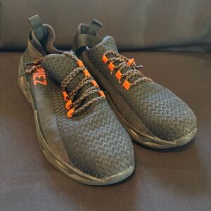 Black and Orange Steel toe safety shoes